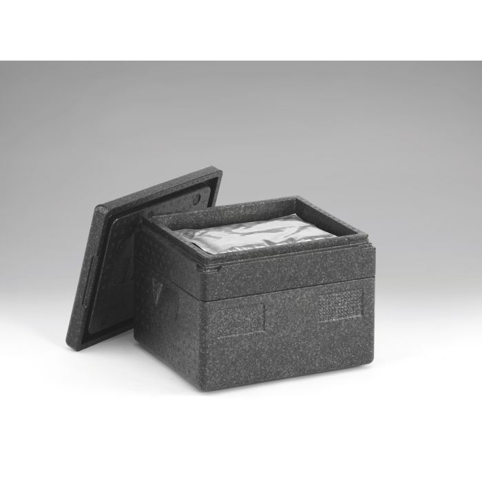 EPP Thermobox GN 1/2, 390x330x230 mm, 15 ltr, mit Deckel, schwarz
